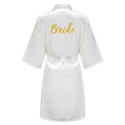 Burgundy Women Bathrobe Gold Letter Bride Bridesmaid Mother Maid of Honor Get Ready Bridal Party Robes Gifts Dressing Gown