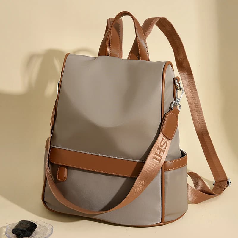 Multi Functional Anti-theft Women Backpack Fashion Color Blocking Teenager Students School Book Bags Female Travel Shoulder Bag