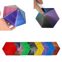 3D Printed Fractal Fidget Hexagon 7cm Portable Playing Sensory Anti-stress Toy Desktop Ornament Kid Toy Visual Gifts Mystery Box
