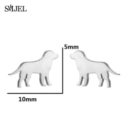Golden Korean Minimalist Stainless Steel Animal Stud Earrings for Women Fashion 2026 Jewelry Dog Paw Rabbit Cat Key Studs Gift