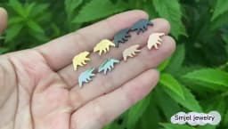 Golden Korean Minimalist Stainless Steel Animal Stud Earrings for Women Fashion 2026 Jewelry Dog Paw Rabbit Cat Key Studs Gift