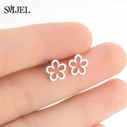 Golden Korean Minimalist Stainless Steel Animal Stud Earrings for Women Fashion 2026 Jewelry Dog Paw Rabbit Cat Key Studs Gift