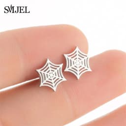 Golden Korean Minimalist Stainless Steel Animal Stud Earrings for Women Fashion 2026 Jewelry Dog Paw Rabbit Cat Key Studs Gift