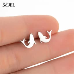 Golden Korean Minimalist Stainless Steel Animal Stud Earrings for Women Fashion 2026 Jewelry Dog Paw Rabbit Cat Key Studs Gift