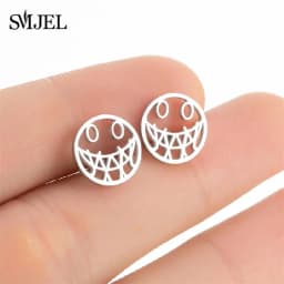 Golden Korean Minimalist Stainless Steel Animal Stud Earrings for Women Fashion 2026 Jewelry Dog Paw Rabbit Cat Key Studs Gift