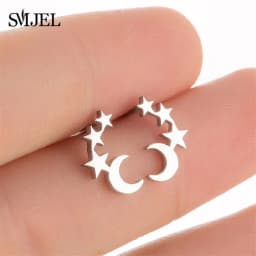 Golden Korean Minimalist Stainless Steel Animal Stud Earrings for Women Fashion 2026 Jewelry Dog Paw Rabbit Cat Key Studs Gift