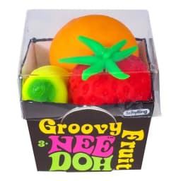 Nee Doh Groovy Fruit Squishy Toy TPR Banana Orange Strawberry Slow Rising Anxiety Relief Relaxing Accessory for Adult
