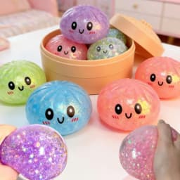 Squishy Toys Collection, Slow Rising Soft Squeeze Fidget Sensory Toys, Simulation Food Series Including Dumpling Squishy, Butter
