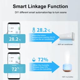 Tuya Indoor or IP65 Waterproof Outdoor WiFi Temperature Humidity Sensor Home Thermometer Compatible For Alexa Google Home Voice
