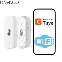 Tuya Indoor or IP65 Waterproof Outdoor WiFi Temperature Humidity Sensor Home Thermometer Compatible For Alexa Google Home Voice