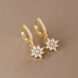 Luxury Stainless Steel Star Dangle Earrings For Women Sparkling Zircons Geometric Ear Piercing Earring Fashion Jewelry aretes