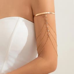 Trendy Arm Jewelry Fashion Sexy Multi-layered Rhinestone Chain Tassel Upper Arm Bracelet Armlet Armband Women Accessories