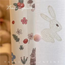 Little Flower Rabbit Cream French Children's Room Cute Cartoon Princess Girl Bedroom Blackout Skirt Curtain Design