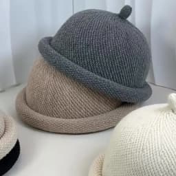 Japanese style Womens Fashion Bucket Hats Knitted Melon Skin Hats Casual Berets Landlord Hats Warm Painter Pacifier Caps 모자