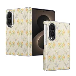 Fashionable Magnetic Floral PC Phone Case for Samsung Z Fold 8 Wide Shockproof for Magsafe Dual Axis Protection Slim fit Cover