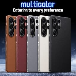 Luxury Business Magnetic Vegan Leather Case for Samsung S26 Ultra 25 24 Side Heat Dissipation Shockproof  For Magsafe Slim Cover