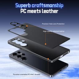 Luxury Business Magnetic Vegan Leather Case for Samsung S26 Ultra 25 24 Side Heat Dissipation Shockproof  For Magsafe Slim Cover
