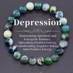 Natural Stone Symbolic Beaded Bracelet Women Men Anxiety Relief Protection Money Spiritual Inner Self-Love Jewelry