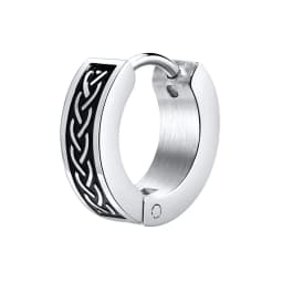 Punk Viking Hoop Earrings for Men Boys,Vintage Celtic Knot Stainless Steel Huggies Earrings,Hip Hop Cool Street Jewelry Gifts
