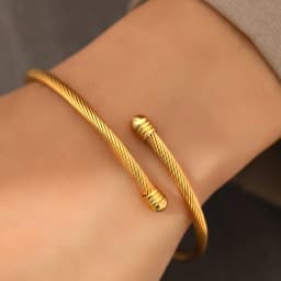 woiwoi Stainless Steel Bracelets Vintage Fashion Simplicity Temperament Decals Wires Metal Bracelet For Women Jewelry Gifts