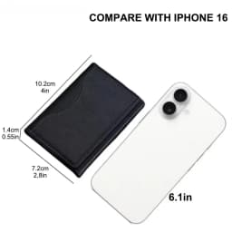 Trifold Magnetic Phone Wallet PU Leather Card Bag Magnetic Card Holder Wallet Storage for IPhone16 15 12 13 14 Pro Max Plus Mini