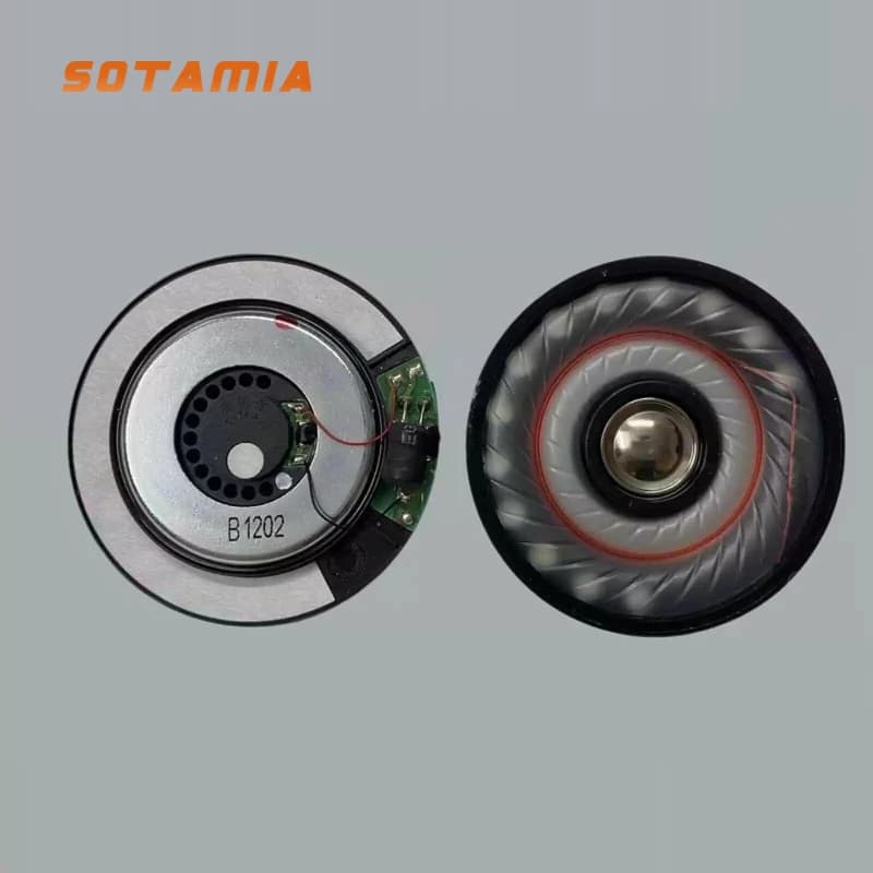 SOTAMIA 2Pcs 60mm Mini Speaker 32 Ohm Headphone Unit Dual Dynamic Coil Coaxial Metal Vibrating Film Treble DIY Headset Upgrade