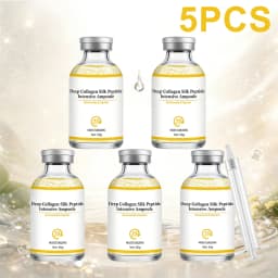 Deep Collagen Silk Peptide Intensive Ampoule Face-Lift Serum with Peptides & Deep Collagen Plumping, Smooth, Korean Skincare