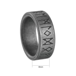 HNSP 316L Stainless Steel Viking Rune Signet Ring For Men Vintage Jewely Finger Accessories Male US Size