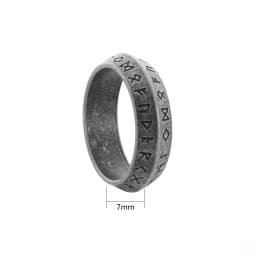 HNSP 316L Stainless Steel Viking Rune Signet Ring For Men Vintage Jewely Finger Accessories Male US Size