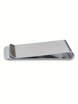 New Minimalist Solid Color Stainless Steel Men's Mini Wallet Metal Ultra-thin Cash Clip Compact Portable Wallet Clip Unisex