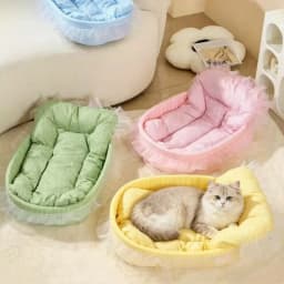 Cat Nest Macaroon Colour Small Dog Kennel Removable Washable Four Seasons Universal Soft Warm Dopamine Cats Nests Pet Products