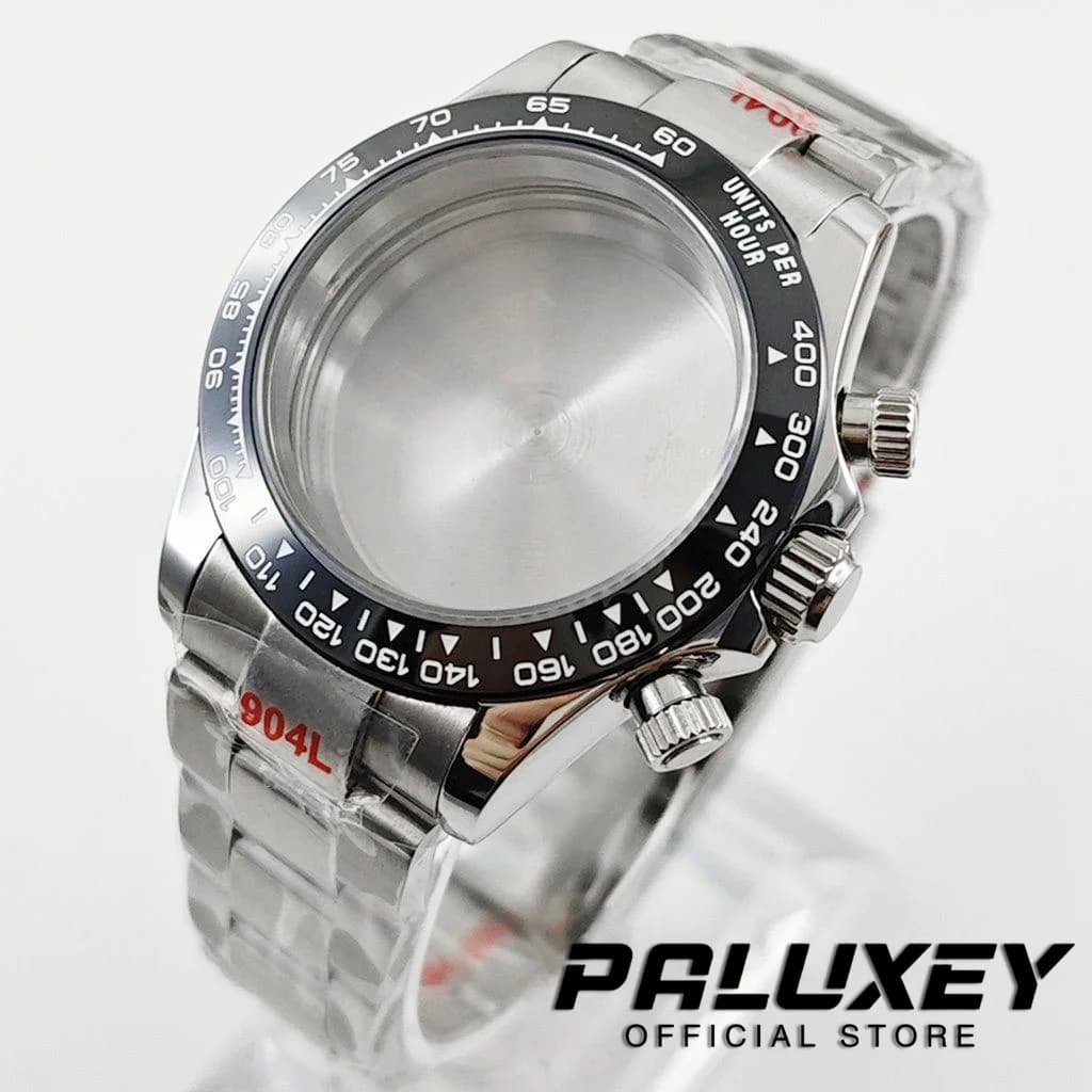 Daytona 40mm VK63 Sapphire Glass Watch Case Ceramic Bezel Men's Watch Accessories Suitable for VK63 VK63A VK64 Quartz Movement