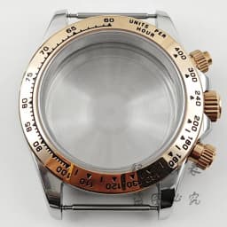 VK63 40mm Daytona Black Bezel Presidential Bracelet Watch Case Sapphire Glass Watch Accessories for VK63 VK64 Quartz Movement