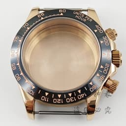 VK63 40mm Daytona Black Bezel Presidential Bracelet Watch Case Sapphire Glass Watch Accessories for VK63 VK64 Quartz Movement