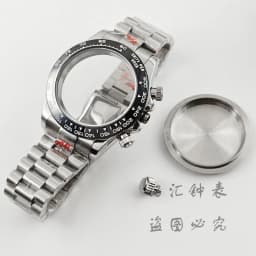 VK63 40mm Daytona Black Bezel Presidential Bracelet Watch Case Sapphire Glass Watch Accessories for VK63 VK64 Quartz Movement