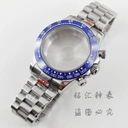 VK63 40mm Daytona Black Bezel Presidential Bracelet Watch Case Sapphire Glass Watch Accessories for VK63 VK64 Quartz Movement