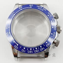VK63 40mm Daytona Black Bezel Presidential Bracelet Watch Case Sapphire Glass Watch Accessories for VK63 VK64 Quartz Movement