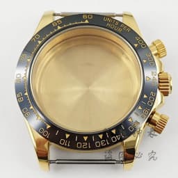 VK63 40mm Daytona Black Bezel Presidential Bracelet Watch Case Sapphire Glass Watch Accessories for VK63 VK64 Quartz Movement