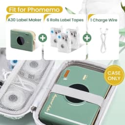 Phomemo A30 Label Printer with Storage Case Wireless Bluetooth Printer Gift Ribbon Printer DIY Gifts and Journaling