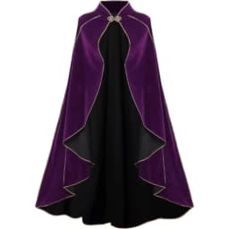 2026 Halloween Fall/Winter Medieval Gothic Suede Fabric Cloack for Men&Women,Purple Stand-Collar Cape Unisex,One Size Fits All