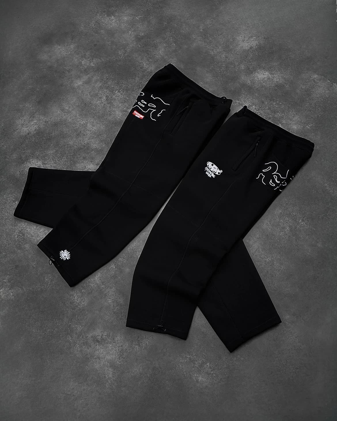 New Loose American Sports Pants Y2K Retro Trousers Men Hip Hop Personality Unique Design Embroidered Waist Elastic Jogging Pants