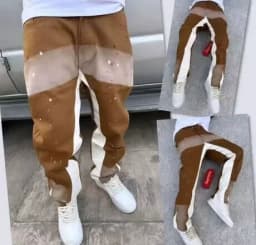 2025 Vintage Men's Jeans Distressed Vibe Bell Bottoms Clean Fit Woodworking Workwear Denim Pants For Outdoor Trade
