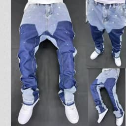2025 Vintage Men's Jeans Distressed Vibe Bell Bottoms Clean Fit Woodworking Workwear Denim Pants For Outdoor Trade