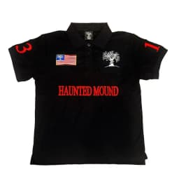 Retro Haunted Mound Polo Shirt Y2K Clothes Mens Womens Harajuku Hip Hop Letter Embroidery Oversized Tshirt Short Sleeve Tops