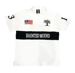 Retro Haunted Mound Polo Shirt Y2K Clothes Mens Womens Harajuku Hip Hop Letter Embroidery Oversized Tshirt Short Sleeve Tops