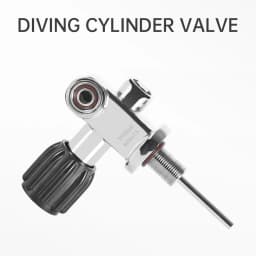 DIDEEP 3500Psi Scuba Diving Tank Valve,High Pressure DIN/YOKE Valve,Diving Cylinder Valve M18*1.5 Thread,Diving Tank Accessories