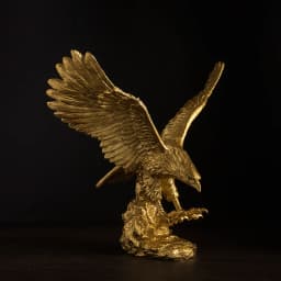 NORTHEUINS American Resin Golden Eagle Statue Art Animal Model Collection Ornament Home Office Desktop Feng Shui Decor Figurines