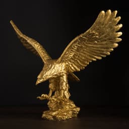 NORTHEUINS American Resin Golden Eagle Statue Art Animal Model Collection Ornament Home Office Desktop Feng Shui Decor Figurines