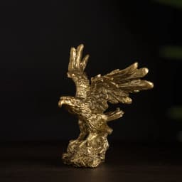 NORTHEUINS American Resin Golden Eagle Statue Art Animal Model Collection Ornament Home Office Desktop Feng Shui Decor Figurines