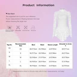 Womens Adult Long Sleeve Lace Gymnastics Tight Jumpsuit Mock Neck Figure Ice Skating Roller Skating Ballet Dance Leotard Dress